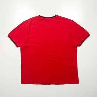 90's Ralph Lauren リブライン Vネック 鹿の子地 Tシャツ