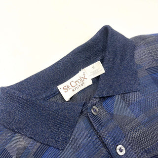 90's "made in USA" St.Croix 総柄 レーヨン L/S ポロシャツ