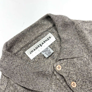 90's JHANE BARNES 霜降り レーヨン L/S ポロシャツ