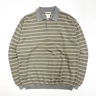 90's "made in ITALY" PING メリノウール L/S ポロシャツ