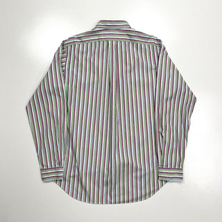 Ralph Lauren "classic fit" B.D. マルチカラー ストライプ L/Sシャツ