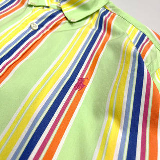 Ralph Lauren "classic fit" マルチカラー ストライプ L/Sシャツ