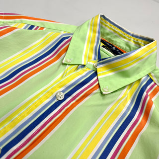 Ralph Lauren "classic fit" マルチカラー ストライプ L/Sシャツ