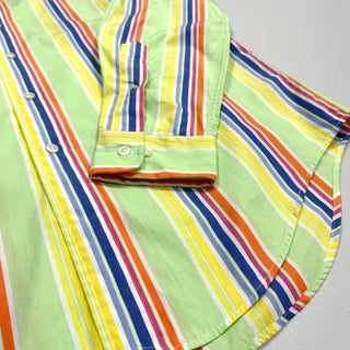 Ralph Lauren "classic fit" マルチカラー ストライプ L/Sシャツ