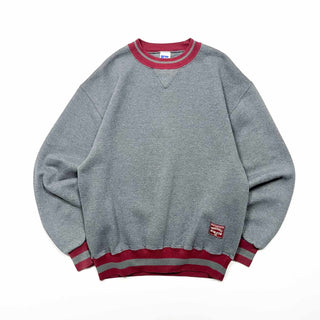 90's "made in USA" RUSSELL グレー✕レッド 2トーン リブライン  スウェットシャツ