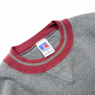 90's "made in USA" RUSSELL グレー✕レッド 2トーン リブライン  スウェットシャツ