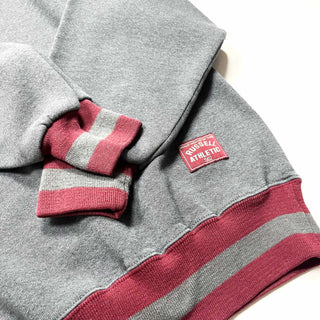 90's "made in USA" RUSSELL グレー✕レッド 2トーン リブライン  スウェットシャツ