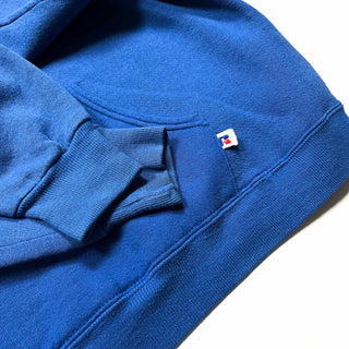 90's "made in USA" RUSSELL ブルー 無地 スウェット パーカ