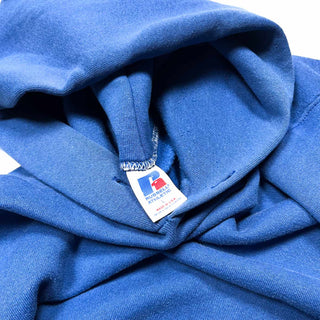 90's "made in USA" RUSSELL ブルー 無地 スウェット パーカ