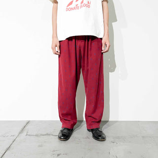 90's～ POLO Ralph Lauren ドローコード 総柄 ワイド パジャマ パンツ