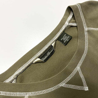 00's Eddie Bauer ホワイトステッチ 短丈 ラグラン カットソー