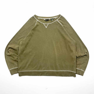 00's Eddie Bauer ホワイトステッチ 短丈 ラグラン カットソー