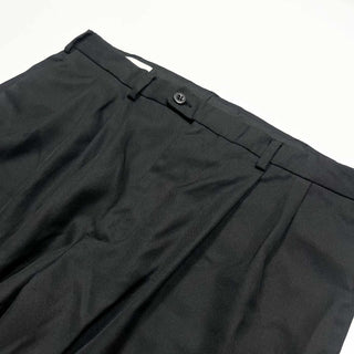 00's PERRY ELLIS レーヨン混 2タック ワイド スラックス