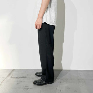 00's PERRY ELLIS レーヨン混 2タック ワイド スラックス