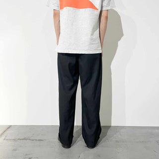 00's PERRY ELLIS レーヨン混 2タック ワイド スラックス