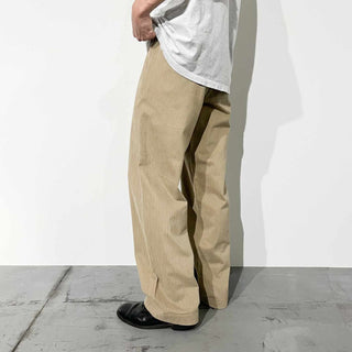 00's claiborne ストライプ コットン ワイド スラックス