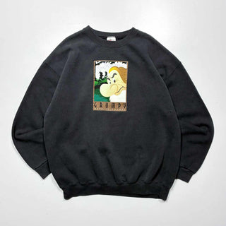90's DISNEY "GRUMPY" プリント スウェットシャツ