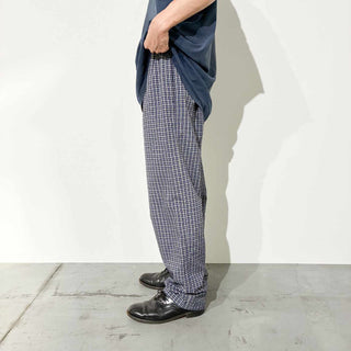 90's TRAVEL SMITH "made in USA" ドローコード チェック パジャマ パンツ
