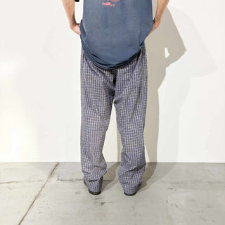 90's TRAVEL SMITH "made in USA" ドローコード チェック パジャマ パンツ