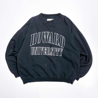 90's～ GEAR "HOWARD UNIVERSITY" 前V 短丈 カレッジ スウェットシャツ