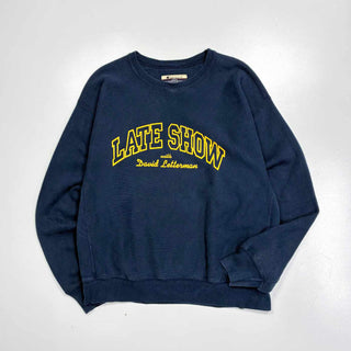 00's CHAMPION リバースウィーブ "極太アーム" "LATE SHOW" プリント スウェットシャツ