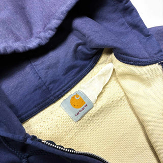 00's Carhartt "ボロ" フェード ダブルフェイス フルジップ スウェット パーカ