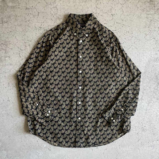 00's ROUNDTREE&YORKE ボタンダウン ペイズリー柄 L/S シャツ