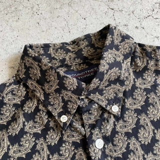 00's ROUNDTREE&YORKE ボタンダウン ペイズリー柄 L/S シャツ