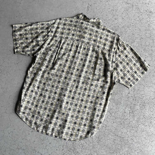 90's〜 ROUNDTREE&YORKE レーヨン 総柄 S/S シャツ