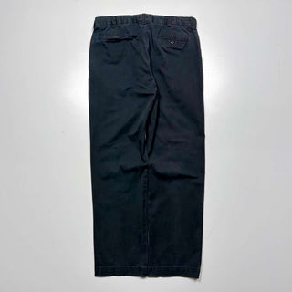 Ralph Lauren "GI FIT" ノータック ワイド チノ パンツ(ブラック)