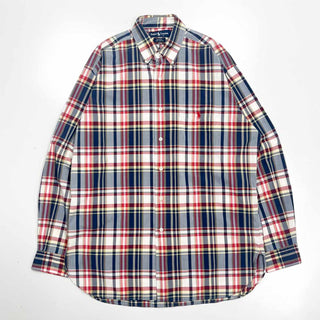 Ralph Lauren "MCMEEL" ボタンダウン マチ付 チェック L/Sシャツ