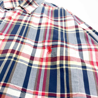 Ralph Lauren "MCMEEL" ボタンダウン マチ付 チェック L/Sシャツ
