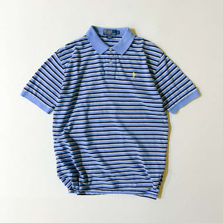 Ralph Lauren MIX編み ボーダー S/S ポロシャツ