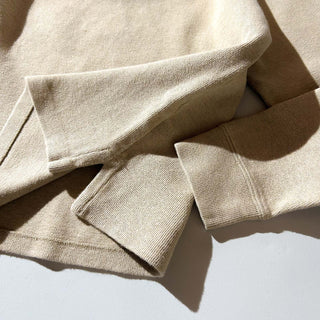 Ralph Lauren ハーフジップ コットンニット セーター(ベージュ)