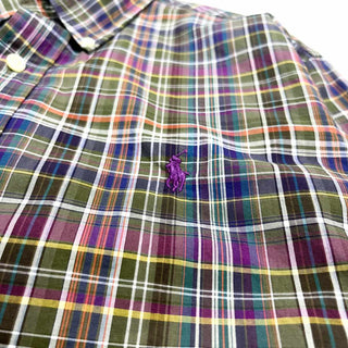 Ralph Lauren ボタンダウン マドラスチェック L/Sシャツ