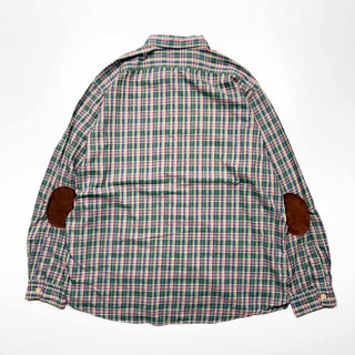 Ralph Lauren ガチャポケ エルボーパッチ チェック L/Sシャツ