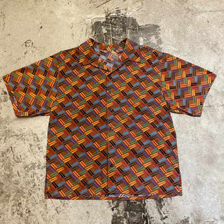 コットン オープンカラー 総柄 S/S シャツ