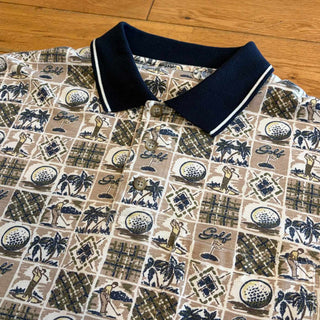 00's ゴルフ柄 S/S ポロシャツ