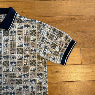 00's ゴルフ柄 S/S ポロシャツ