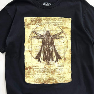 STARWARS "Darth Vader×Vitruvian Man Parody" ムービー プリント Tシャツ