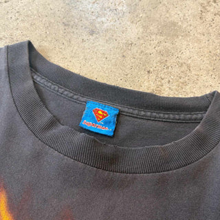 00's SUPER MAN フェード ロゴ プリント Tシャツ