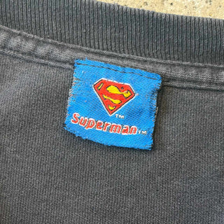 00's SUPER MAN フェード ロゴ プリント Tシャツ