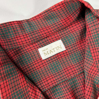 TAILOR MATIN レーヨン カバーオールタイプ チェック シャツジャケット