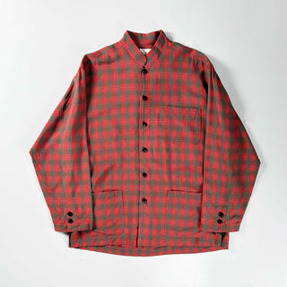TAILOR MATIN レーヨン カバーオールタイプ チェック シャツジャケット