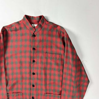 TAILOR MATIN レーヨン カバーオールタイプ チェック シャツジャケット