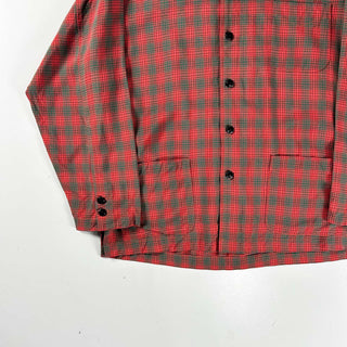 TAILOR MATIN レーヨン カバーオールタイプ チェック シャツジャケット
