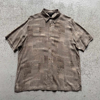 axcess レーヨン 総柄 S/S シャツ