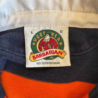 90'～00's "made in CANADA" BARBARIAN ボーダー L/S ラガーシャツ