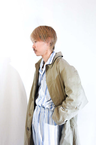 90's "made in PORTUGAL" HUGO BOSS コットン×ポリエステル ステンカラー コート