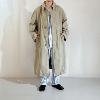 90's "made in PORTUGAL" HUGO BOSS コットン×ポリエステル ステンカラー コート